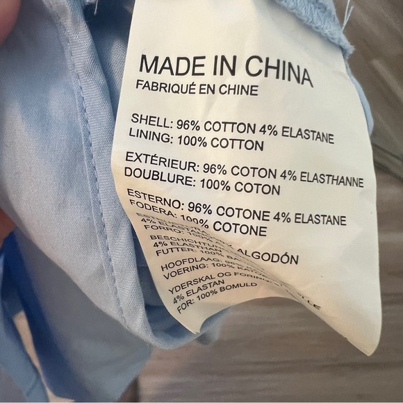 Club Monaco Light Blue Cotton Romper – Size 0 - Picture 6 of 7